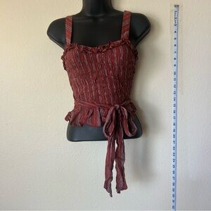 AE Striped Ruffle Top